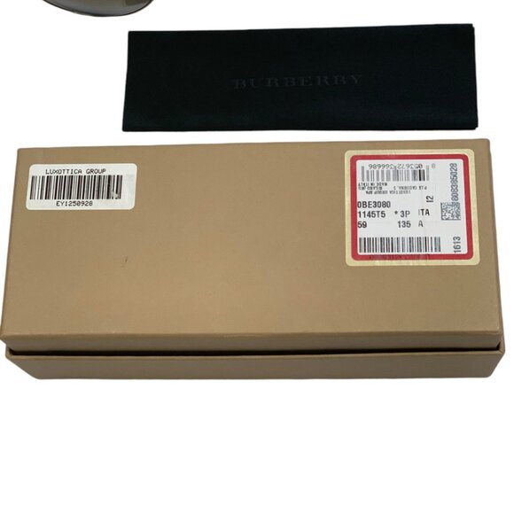 Burberry BE3080 Polarized Pilot Aviator Sunglasses – Unisex-59-14-135- NIB - Picture 9 of 13